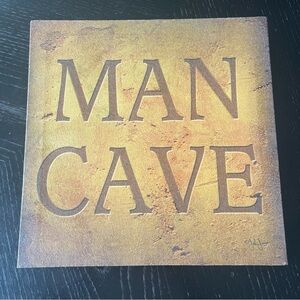 ✅ Man Cave Rustic Canvas Wall Art 10x10in
